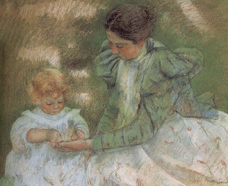 Mary Cassatt Mother and son oil painting image